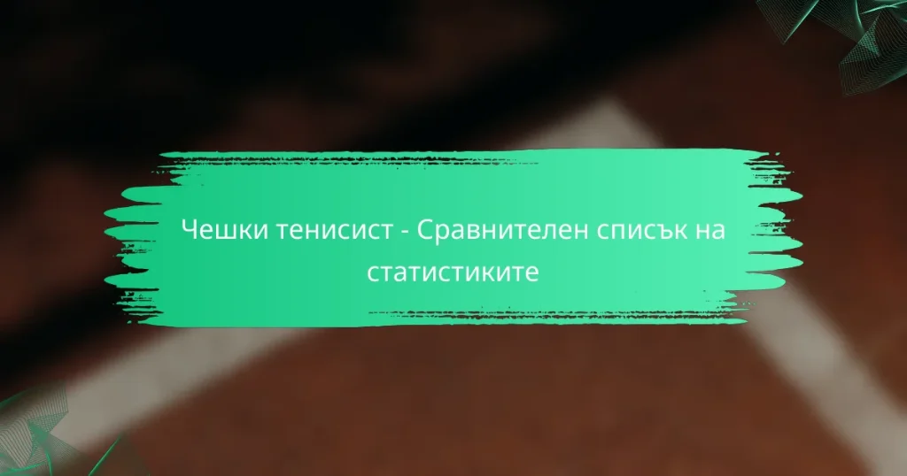 Чешки тенисист – Сравнителен списък на статистиките
