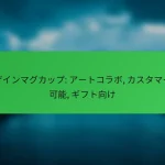 デザインマグカップ: アートコラボ, カスタマイズ可能, ギフト向け