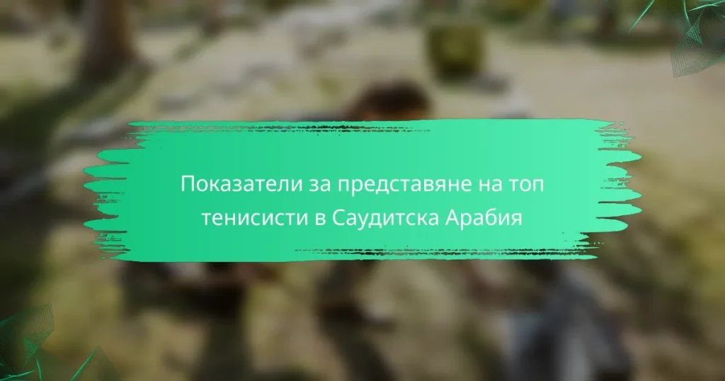 Показатели за представяне на топ тенисисти в Саудитска Арабия