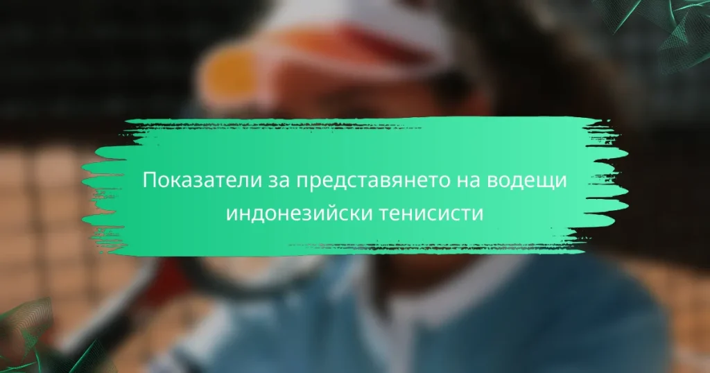 Показатели за представянето на водещи индонезийски тенисисти