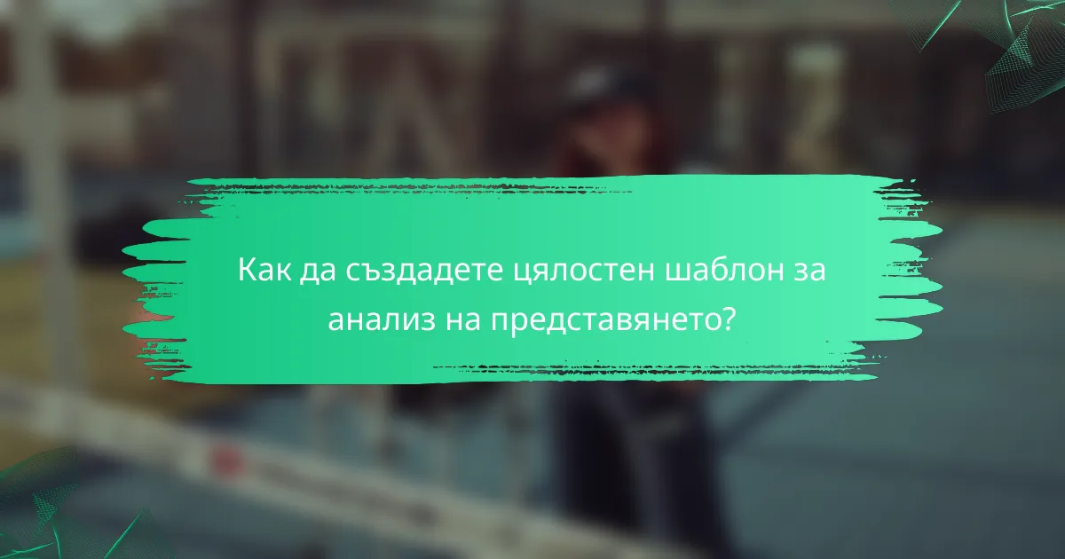 Как да създадете цялостен шаблон за анализ на представянето?